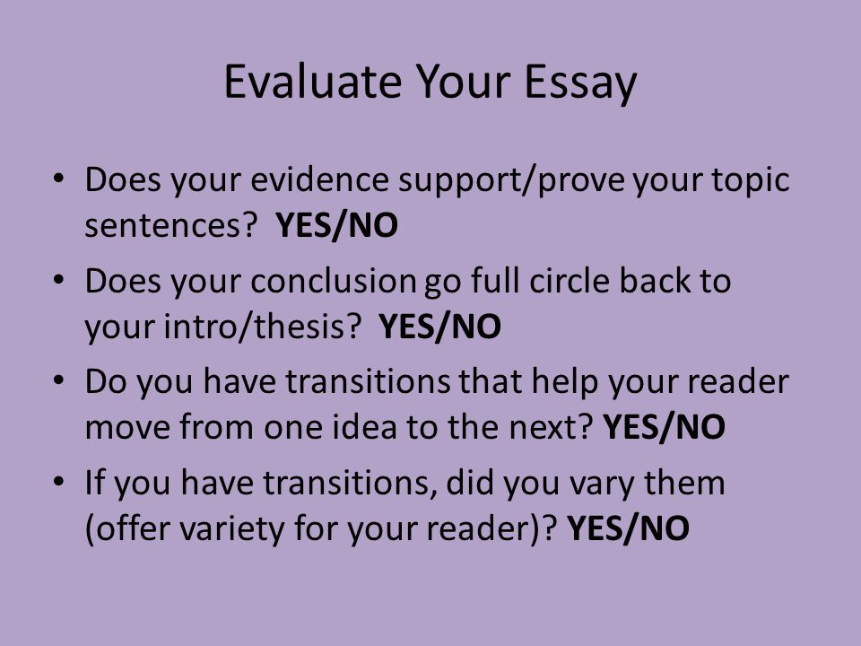 Evaluative essay transitions